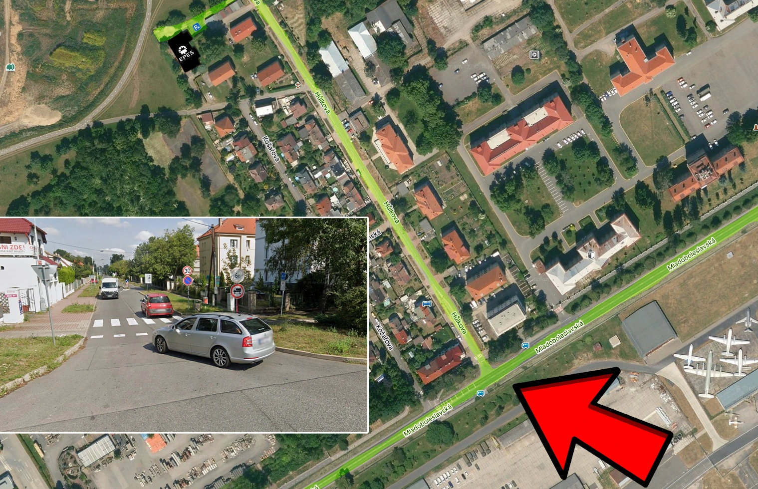 odbočka Mladoboleslavská