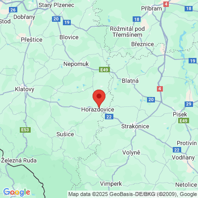 Google map: Palackého 816, 341 01 Horažďovice